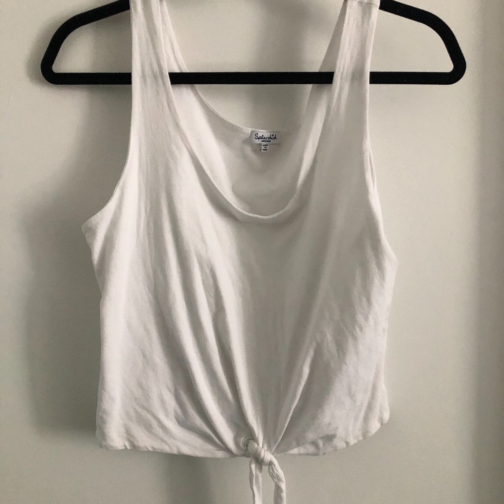 Splendid White Crop Top Size M